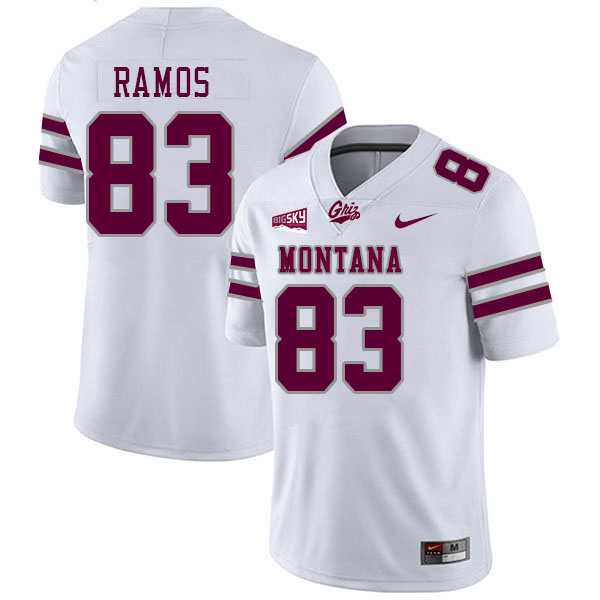 Montana Grizzlies #83 Nico Ramos College Football Jerseys Stitched Sale-White